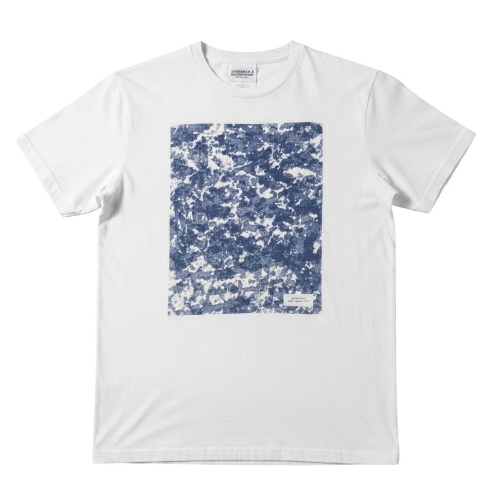 Saturdays NYC Graphic T Shirt Sz M White Blue Abstract Box Print Surf Streetwear